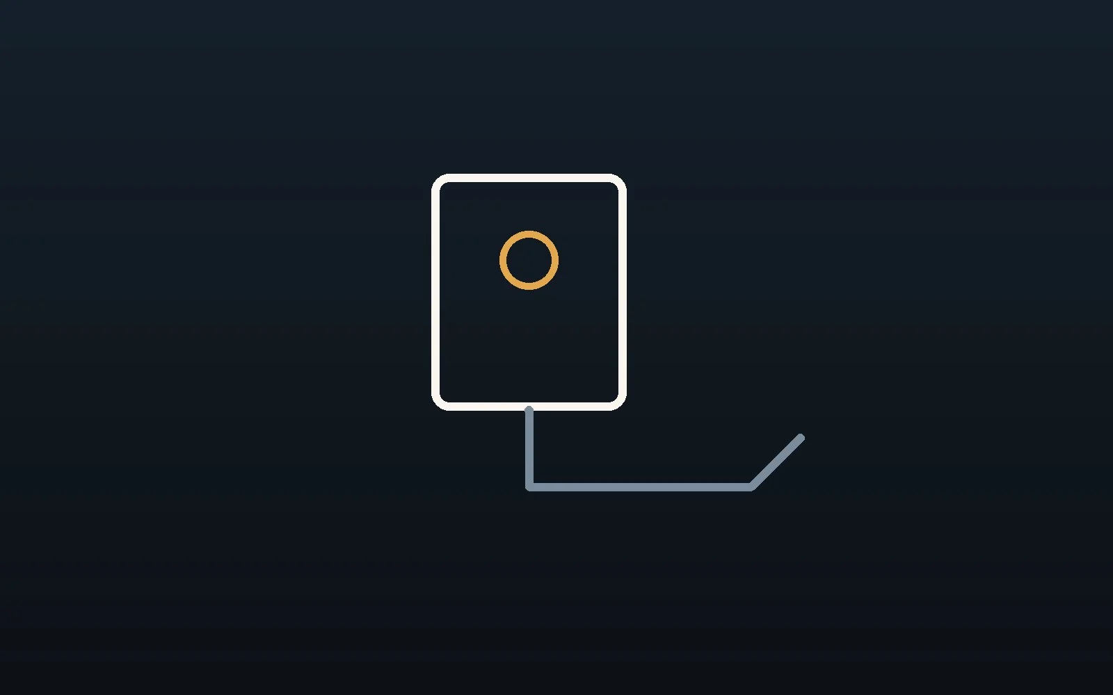 Illustration: a wall charger with its cable run neatly along the wall